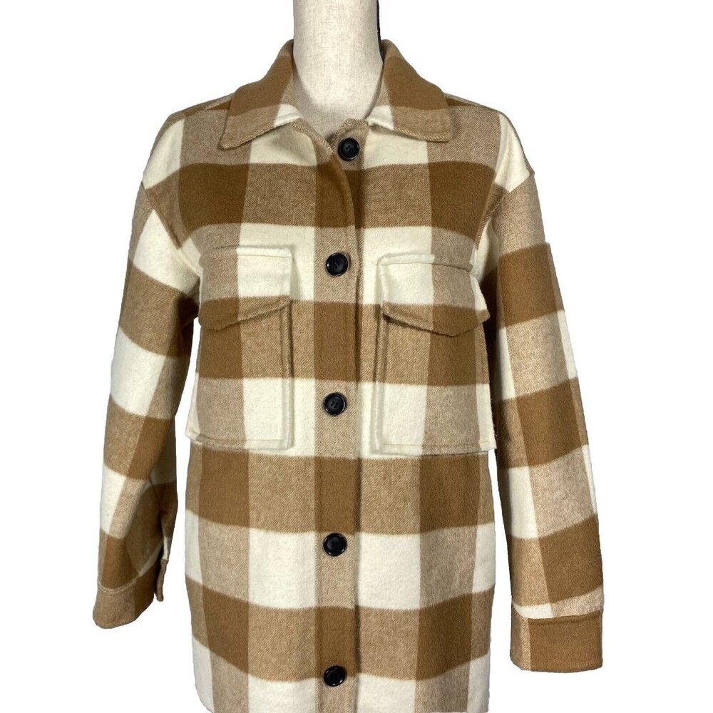Rails Jaro Buffalo Check Shacket Womens S Ivory C… - image 3